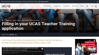 Filling in your UCAS Teacher Training application