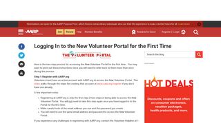 AARP States - Logging In to the New Volunteer Portal for the First Time
