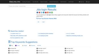 Jda login Results For Websites Listing - SiteLinks.Info