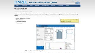 System Advisor Model (SAM) |