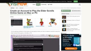 Create an Account to Play the Elder Scrolls Online Game on Mac or ...