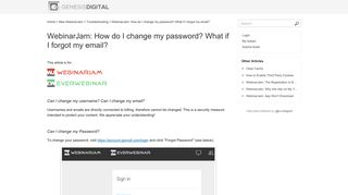 WebinarJam: How do I change my password? What if I forgot my email?