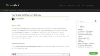 How to add Skrill Payment Gateway – PinnacleCart Help Desk