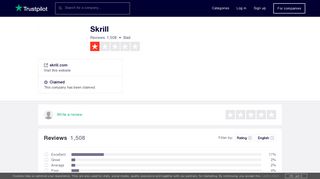 Skrill Reviews | Read Customer Service Reviews of skrill.com - Trustpilot