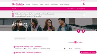 Topic: Account | T-Mobile Support