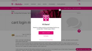 cant login mytmobile account | T-Mobile Support