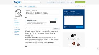 craigslist account login Questions & Answers (with Pictures) - Fixya
