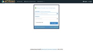 Login - eCitizen Portal - National Land Commission Secretariat
