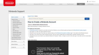 How to Create a Nintendo Account | Nintendo Support - Nintendo Switch