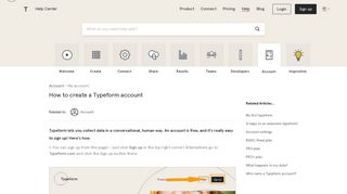 Create a Typeform account | Typeform Help Center