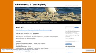 ESL Class | Mariella Baldo's Teaching Blog