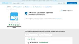 Top 289 Reviews and Complaints about American Education Services