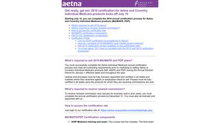 Aetna Certification