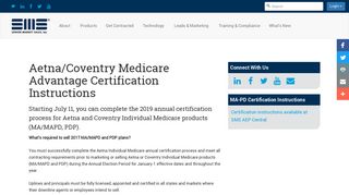 Aetna/Coventry Medicare Advantage Certification Instructions ...