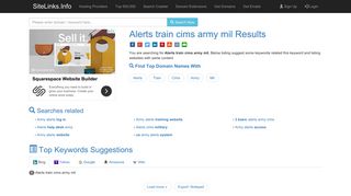 Alerts train cims army mil Results For Websites Listing - SiteLinks.Info