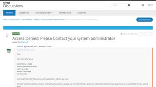 Access Denied. Please Contact your system administrator - Access ...