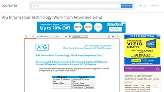 AIG Information Technology: Work from Anywhere ... - DocPlayer.net