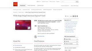 Wells Fargo Propel American Express® Card – Wells Fargo