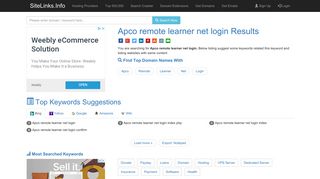 Apco remote learner net login Results For Websites Listing