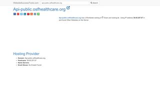 Api-public.osfhealthcare.org Error Analysis (By Tools)