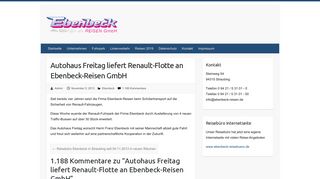 Autohaus Freitag liefert Renault-Flotte an Ebenbeck-Reisen GmbH ...