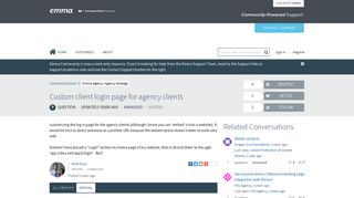 Custom client login page for agency clients | Emma Community