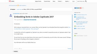 Embedding fonts in Adobe Captivate 2017 | Adobe Community - Adobe ...