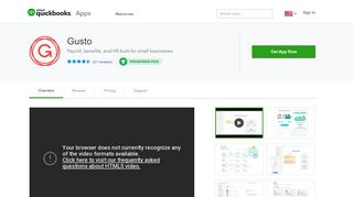 Gusto | QuickBooks App Store