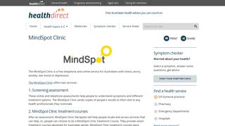 MindSpot Clinic | healthdirect