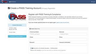 PASS Training Registration - PASS Training & Compliance | PASS ...