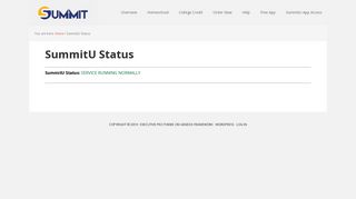 SummitU Status - Understanding the Times