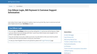 Con Edison Login, Bill Payment & Customer Support Information