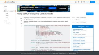 Using JSOUP to Login to ConEd website - Stack Overflow