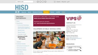 VIPS Volunteers in Public Schools - Houston ISD