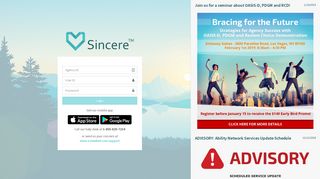 Login to Sincere - The Ultimate Hospice ... - Note-e-fied Incorporated