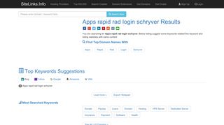 Apps rapid rad login schryver Results For Websites Listing