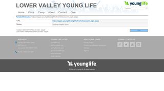 RelatedWebsites - https://apps.younglife.org/HCForm/Account/Login ...
