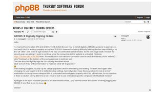 AROWS-R Digitally Signing Orders - Thursby Software Forum