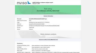 NVISO ApkScan - malware analysis report ...