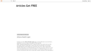 Articles Get FREE: Athena Health Login