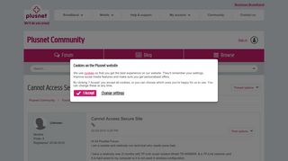 Cannot Access Secure Site - Plusnet Community