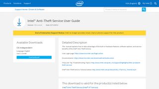 Download Intel® Anti-Theft Service User Guide