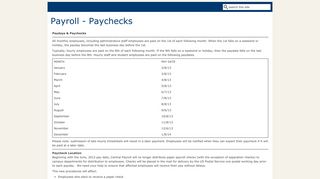 Payroll - Paychecks | UC Berkeley: Division of Student Affairs