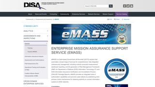 DISA - Enterprise Mission Assurance Support Service (eMASS)