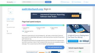 Access audit.ldschurch.org. Sign in