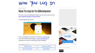 How To Log In To IQNavigator