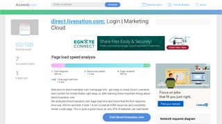 Access direct.livenation.com. Login | Marketing Cloud