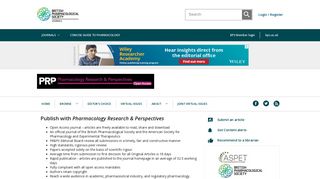 Pharmacology Research & Perspectives - BPS Publications - Wiley