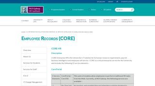 Employee Records (CORE) - NUI Galway