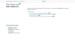 Myscripps.org Error Analysis (By Tools) - Website Success Tools